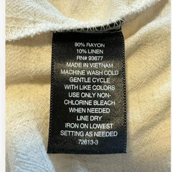 NEW Worthington Women’s Small Tan Linen Blend Balloon Sleeve Crewneck Top NWT - Picture 7 of 7